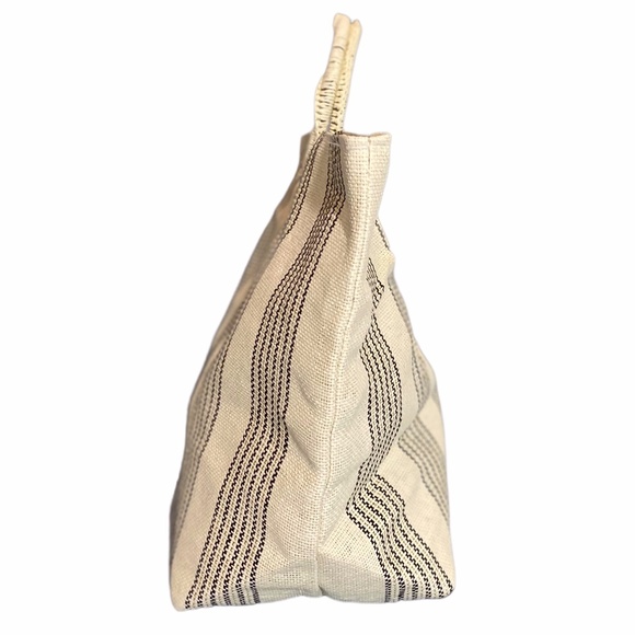 NWOT Shira Leah White Metallic Straw Tote - Picture 4 of 7